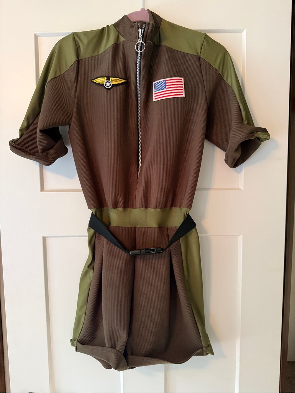 A Wish come true- small adult Brown and Olive Green Military Style Dance Costume